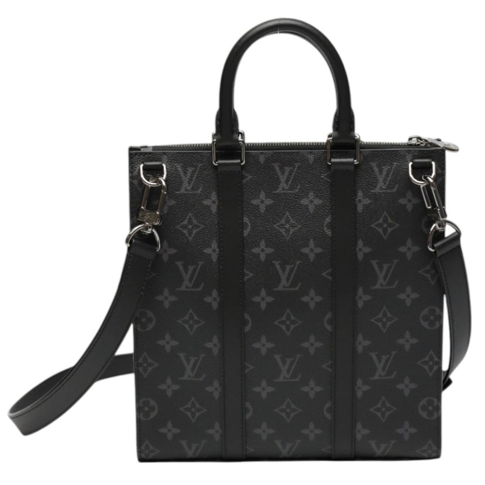 LOUIS VUITTON Tote Bag M46456 Monogram canvas black Shoulder Bag Monogram Eclipse Sac Plat Cloth mens Used Authentic
