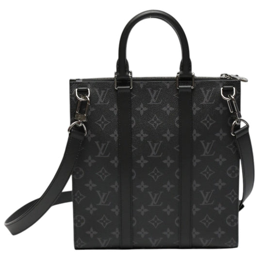 LOUIS VUITTON Tote Bag M46456 Monogram canvas black Shoulder Bag Monogram Eclipse Sac Plat Cloth mens Used Authentic