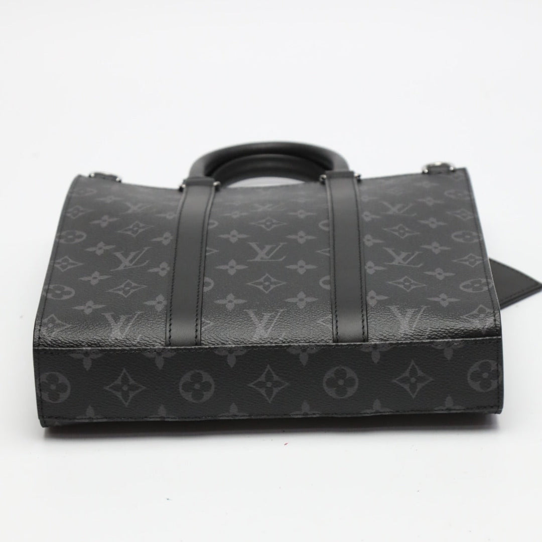 LOUIS VUITTON Tote Bag M46456 Monogram canvas black Shoulder Bag Monogram Eclipse Sac Plat Cloth mens Used Authentic