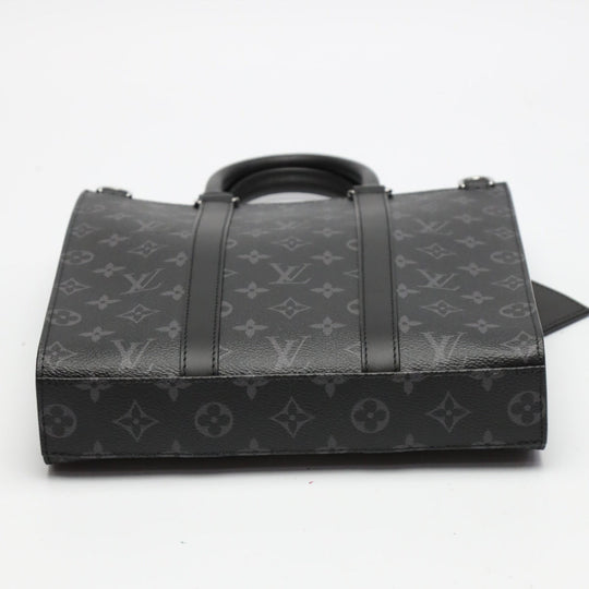 LOUIS VUITTON Tote Bag M46456 Monogram canvas black Shoulder Bag Monogram Eclipse Sac Plat Cloth mens Used Authentic
