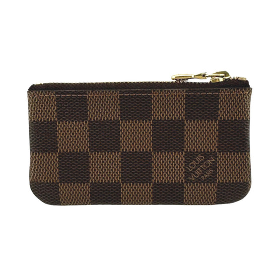 LOUIS VUITTON Key case Key holder  N62658 Damier canvas Brown Key case Key holder for coin pocket Damier Pochette Cre unisex(Unisex) Used Authentic