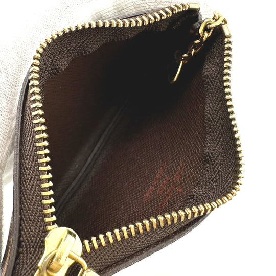 LOUIS VUITTON Key case Key holder  N62658 Damier canvas Brown Key case Key holder for coin pocket Damier Pochette Cre unisex(Unisex) Used Authentic