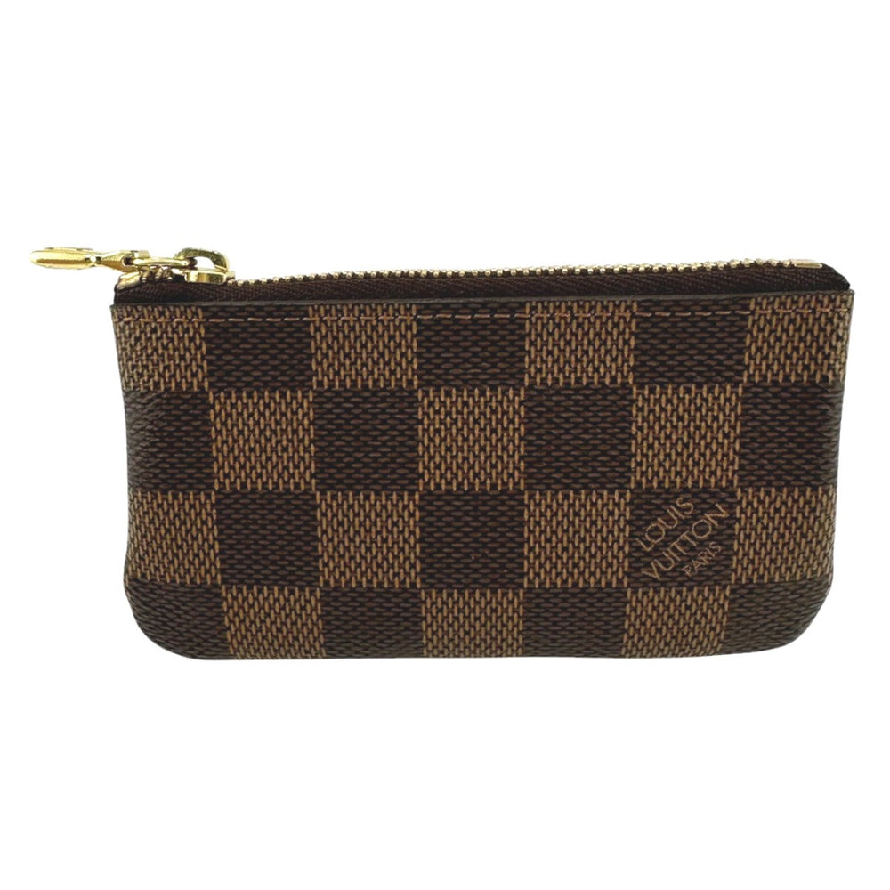 LOUIS VUITTON Key case Key holder  N62658 Damier canvas Brown Key case Key holder for coin pocket Damier Pochette Cre unisex(Unisex) Used Authentic