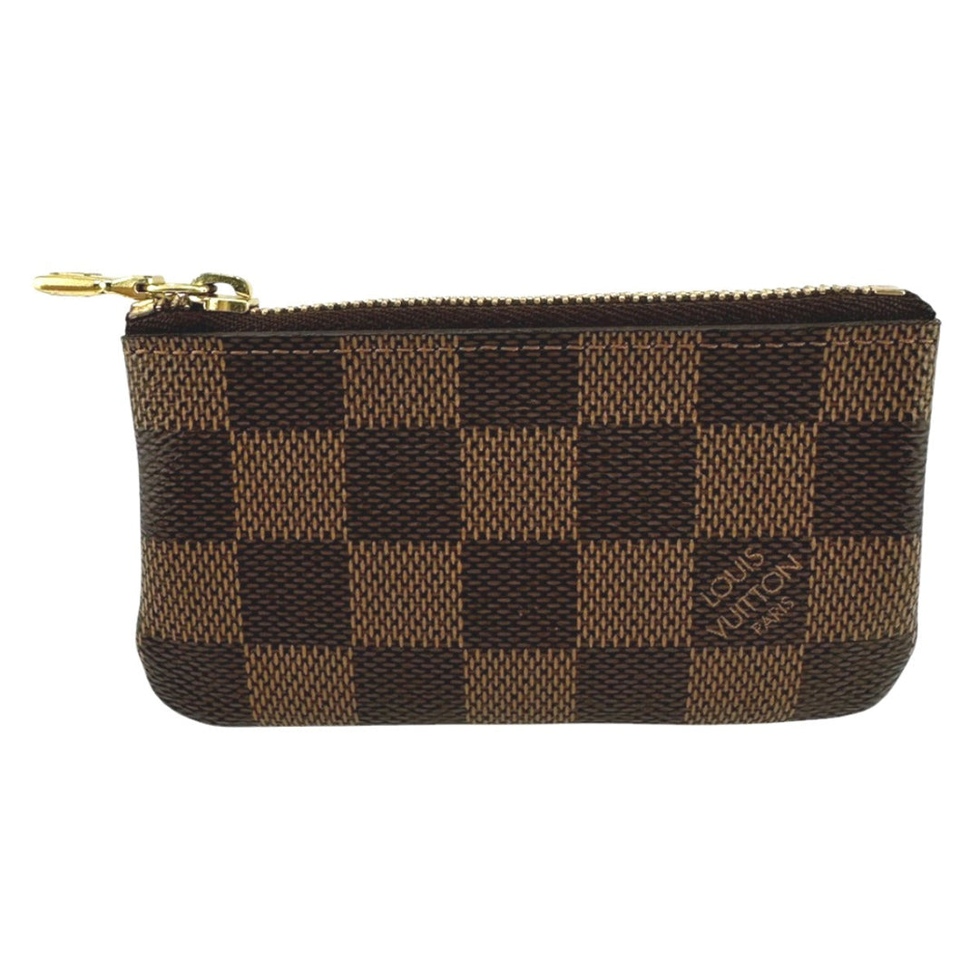 LOUIS VUITTON Key case Key holder  N62658 Damier canvas Brown Key case Key holder for coin pocket Damier Pochette Cre unisex(Unisex) Used Authentic