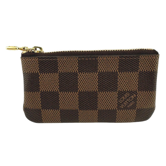 LOUIS VUITTON Key case Key holder  N62658 Damier canvas Brown Key case Key holder for coin pocket Damier Pochette Cre unisex(Unisex) Used Authentic