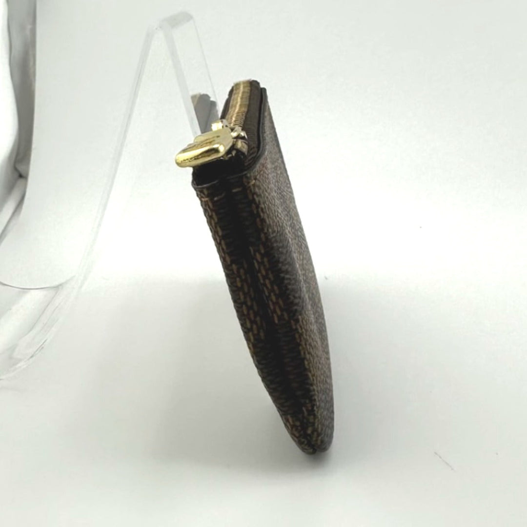 LOUIS VUITTON Key case Key holder  N62658 Damier canvas Brown Key case Key holder for coin pocket Damier Pochette Cre unisex(Unisex) Used Authentic