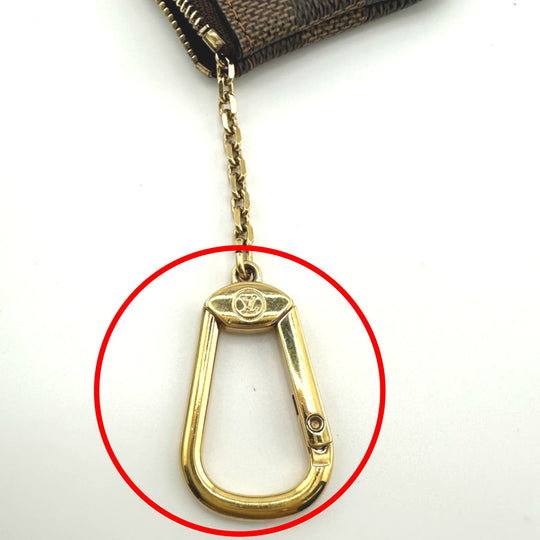 LOUIS VUITTON Key case Key holder  N62658 Damier canvas Brown Key case Key holder for coin pocket Damier Pochette Cre unisex(Unisex) Used Authentic