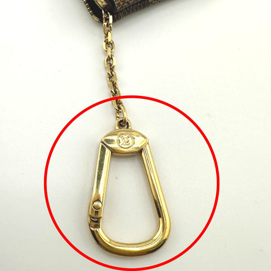 LOUIS VUITTON Key case Key holder  N62658 Damier canvas Brown Key case Key holder for coin pocket Damier Pochette Cre unisex(Unisex) Used Authentic