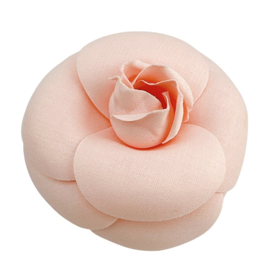 CHANEL Brooch fabric pink corsage Camelia box Women Used Authentic
