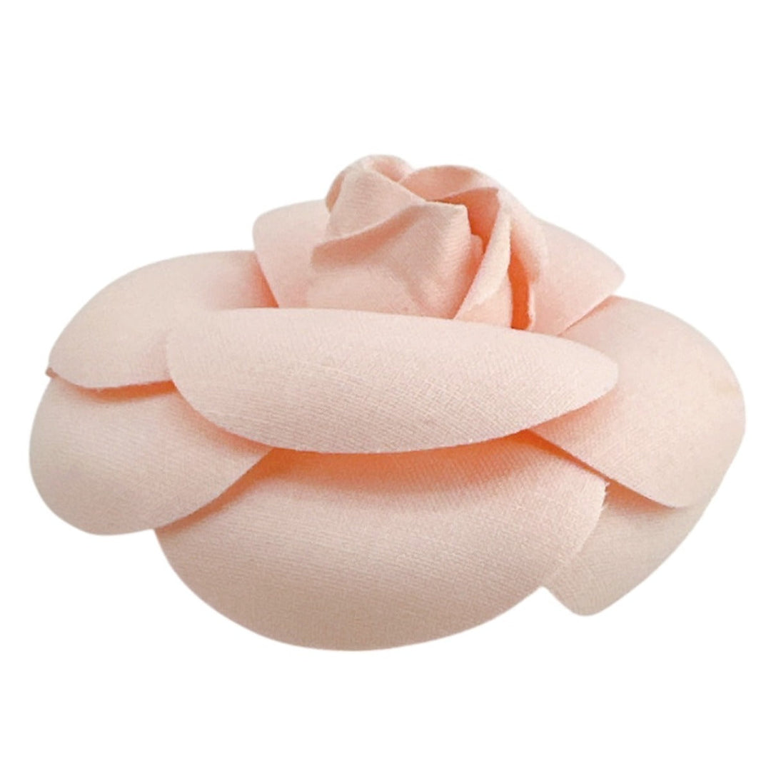 CHANEL Brooch fabric pink corsage Camelia box Women Used Authentic