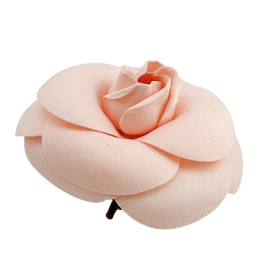 CHANEL Brooch fabric pink corsage Camelia box Women Used Authentic