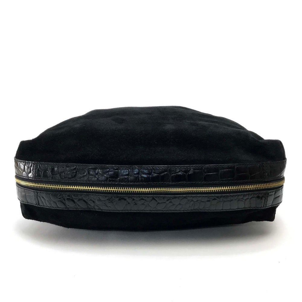COLE HAAN Shoulder Bag Suede / leather black Drawstring type Shoulder Bag Women Used Authentic