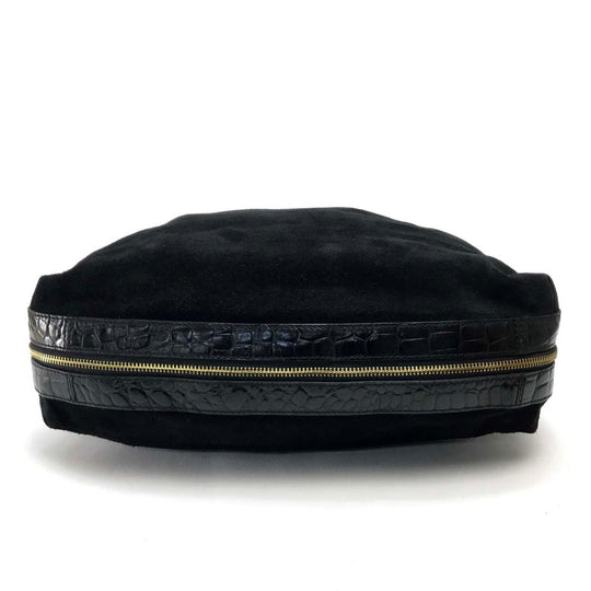 COLE HAAN Shoulder Bag Suede / leather black Drawstring type Shoulder Bag Women Used Authentic