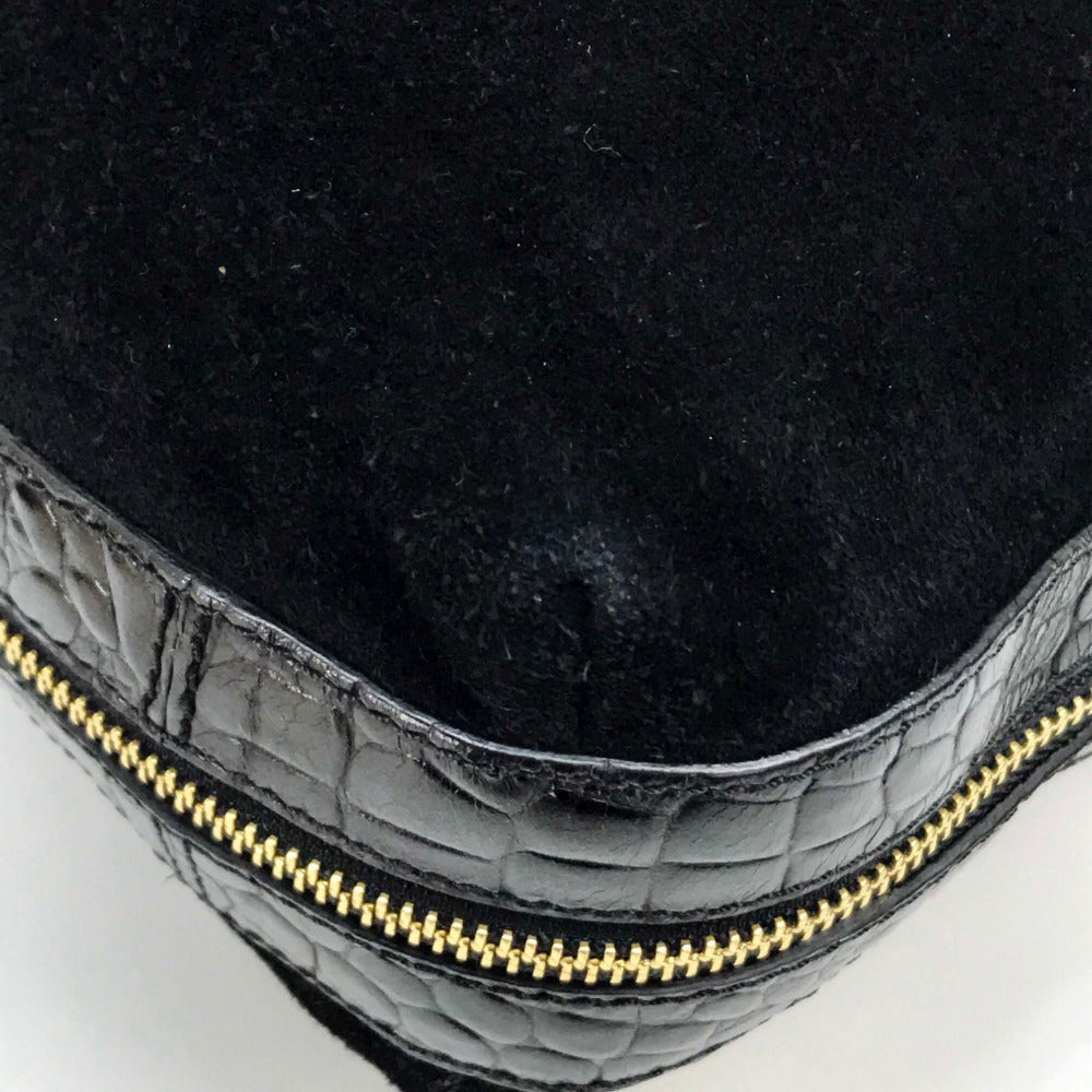 COLE HAAN Shoulder Bag Suede / leather black Drawstring type Shoulder Bag Women Used Authentic