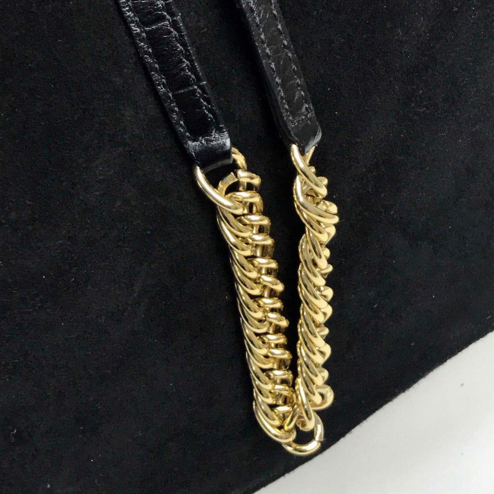 COLE HAAN Shoulder Bag Suede / leather black Drawstring type Shoulder Bag Women Used Authentic