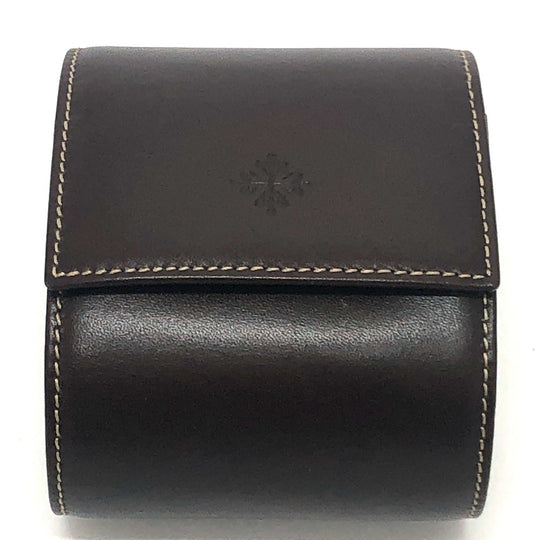 PATEK PHILIPPE Other accessories leather Brown Watch case logo mens(Unisex) Used Authentic