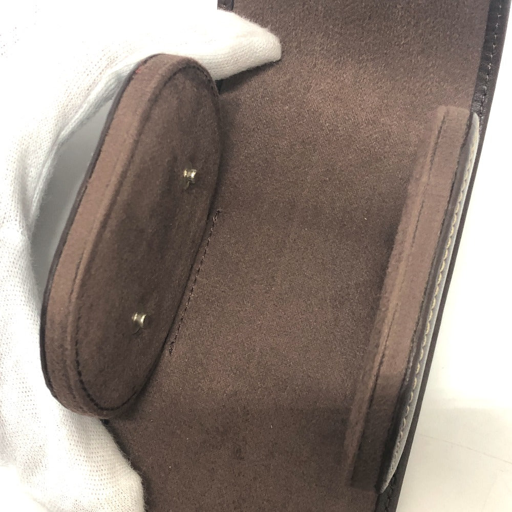 PATEK PHILIPPE Other accessories leather Brown Watch case logo mens(Unisex) Used Authentic