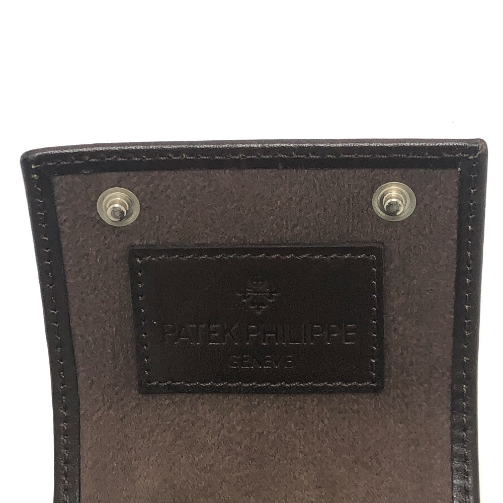 PATEK PHILIPPE Other accessories leather Brown Watch case logo mens(Unisex) Used Authentic