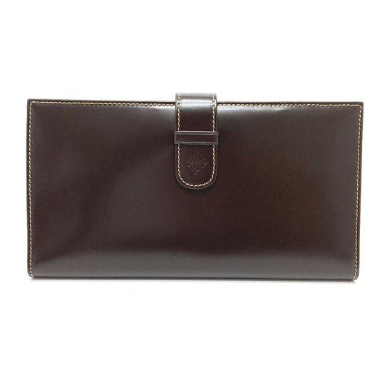 PATEK PHILIPPE Travel case leather Brown logo Novelty not for sale mens Used Authentic