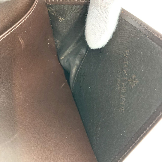 PATEK PHILIPPE Travel case leather Brown logo Novelty not for sale mens Used Authentic