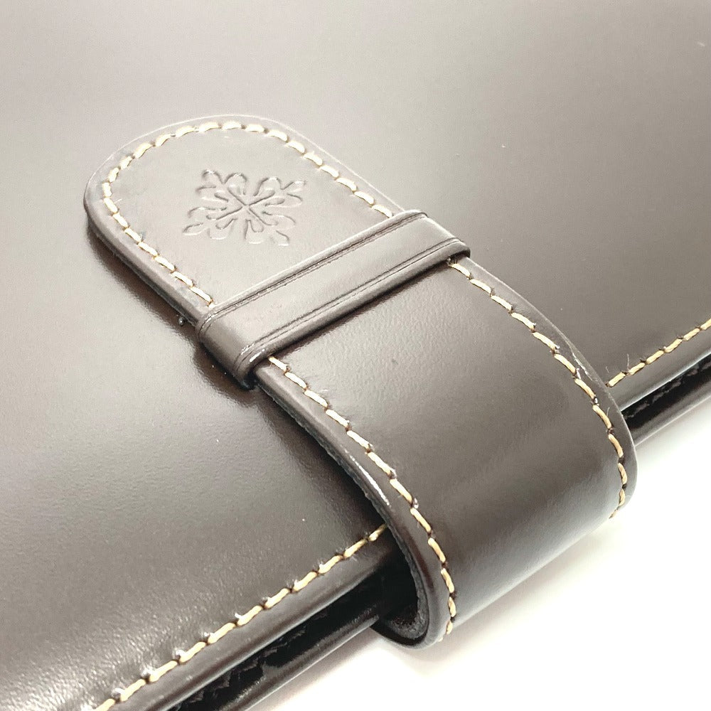 PATEK PHILIPPE Travel case leather Brown logo Novelty not for sale mens Used Authentic