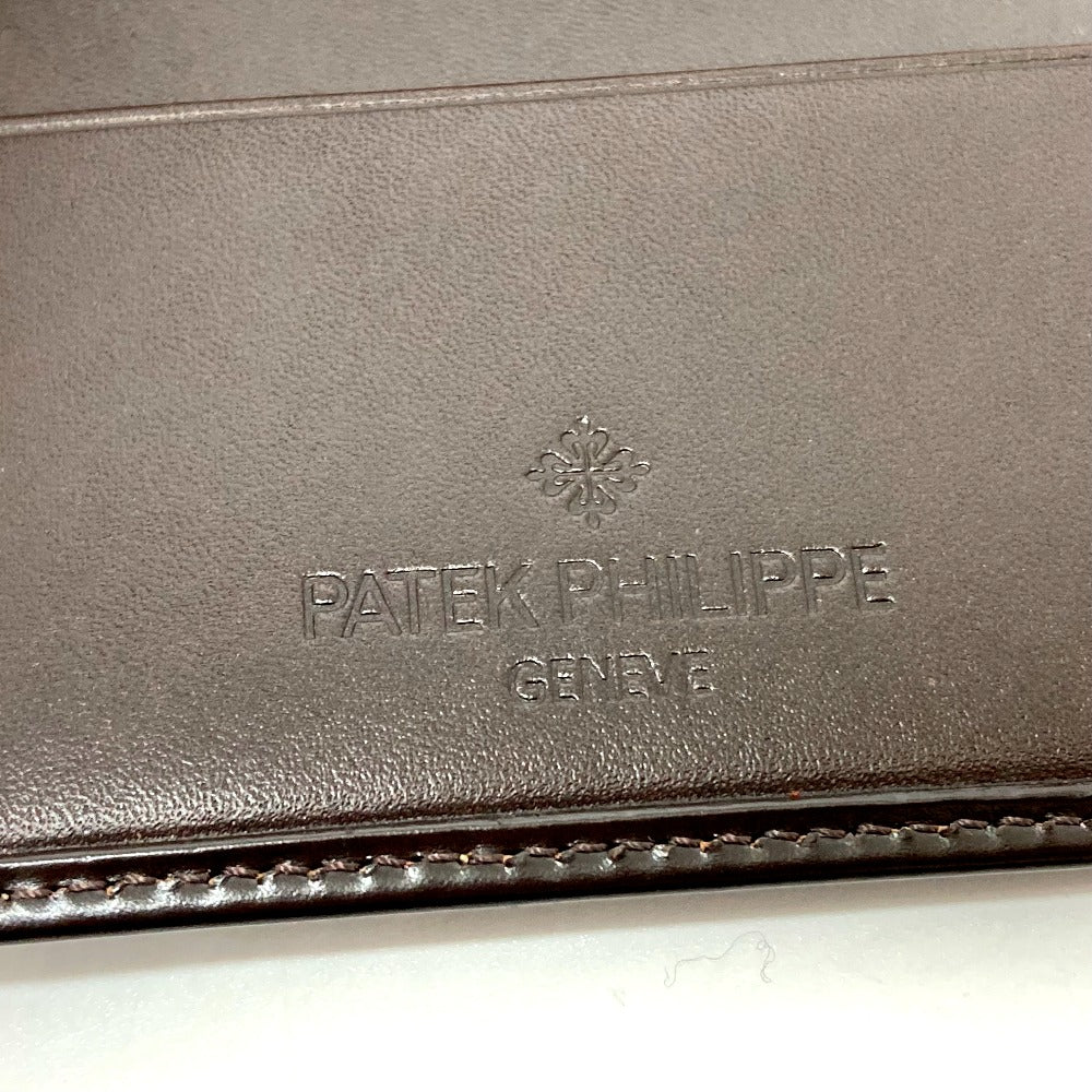 PATEK PHILIPPE Travel case leather Brown logo Novelty not for sale mens Used Authentic