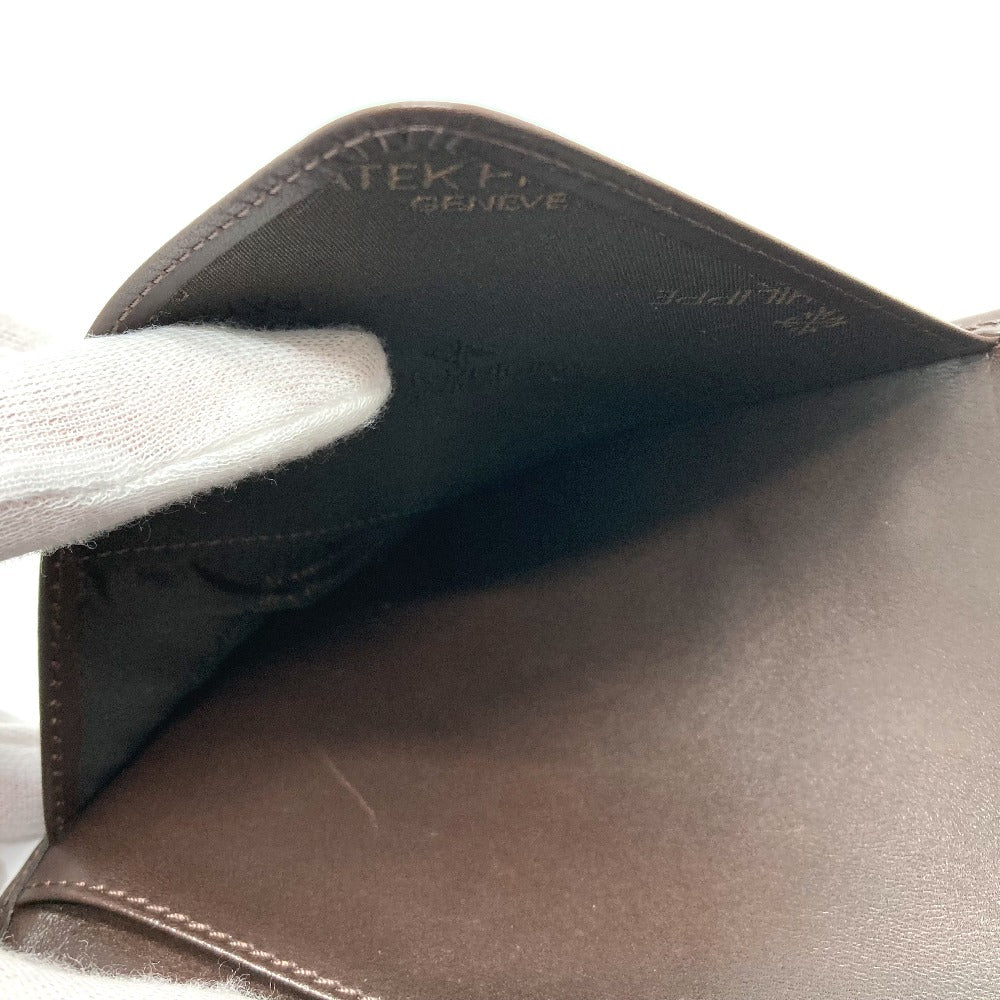 PATEK PHILIPPE Travel case leather Brown logo Novelty not for sale mens Used Authentic