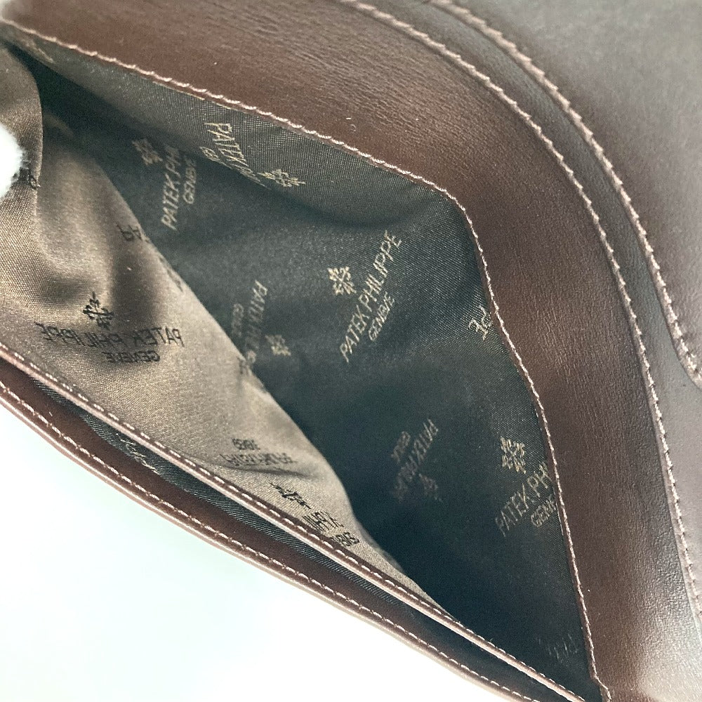 PATEK PHILIPPE Travel case leather Brown logo Novelty not for sale mens Used Authentic