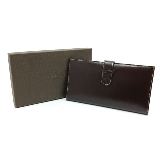 PATEK PHILIPPE Travel case leather Brown logo Novelty not for sale mens Used Authentic