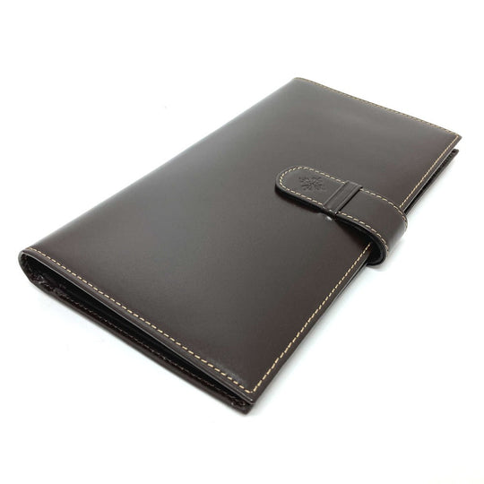 PATEK PHILIPPE Travel case leather Brown logo Novelty not for sale mens Used Authentic