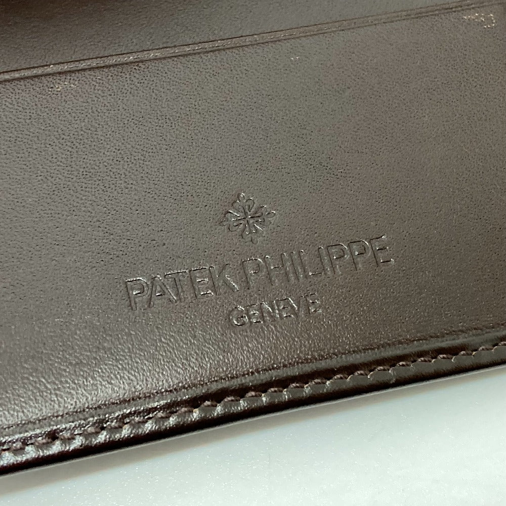 PATEK PHILIPPE Travel case leather Brown logo Novelty not for sale mens Used Authentic