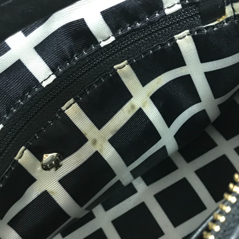 Kate Spade Handbag PXRU6082 leather Gray typex black Shoulder Crossbody Po Plat Street Women Used Authentic