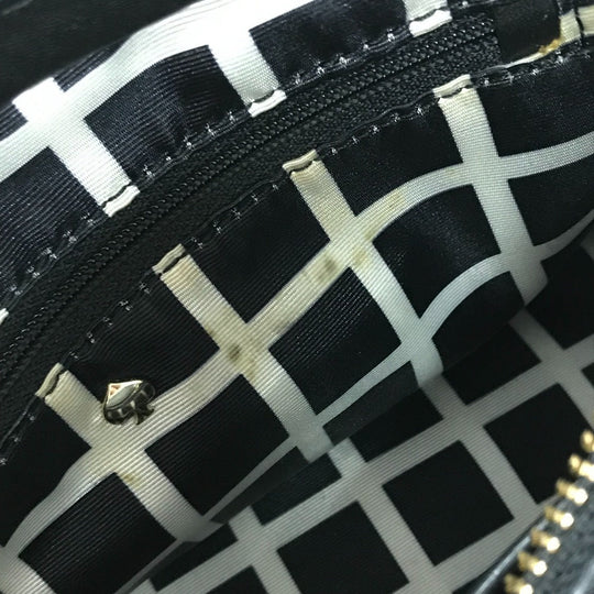 Kate Spade Handbag PXRU6082 leather Gray typex black Shoulder Crossbody Po Plat Street Women Used Authentic