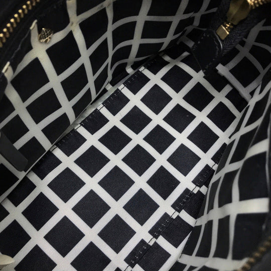 Kate Spade Handbag PXRU6082 leather Gray typex black Shoulder Crossbody Po Plat Street Women Used Authentic