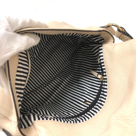 Kate Spade Shoulder Bag PXRU6223 leather light beige Crossbody Cobble Hill Women Used Authentic