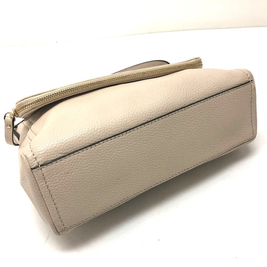 Kate Spade Shoulder Bag PXRU6223 leather light beige Crossbody Cobble Hill Women Used Authentic