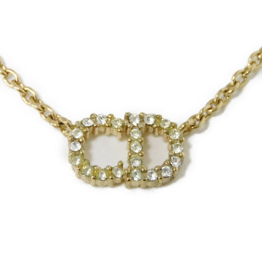 Dior Necklace N0717CDLCY_D301 Rhinestone x metal clear CD logo Claire Dee Lune