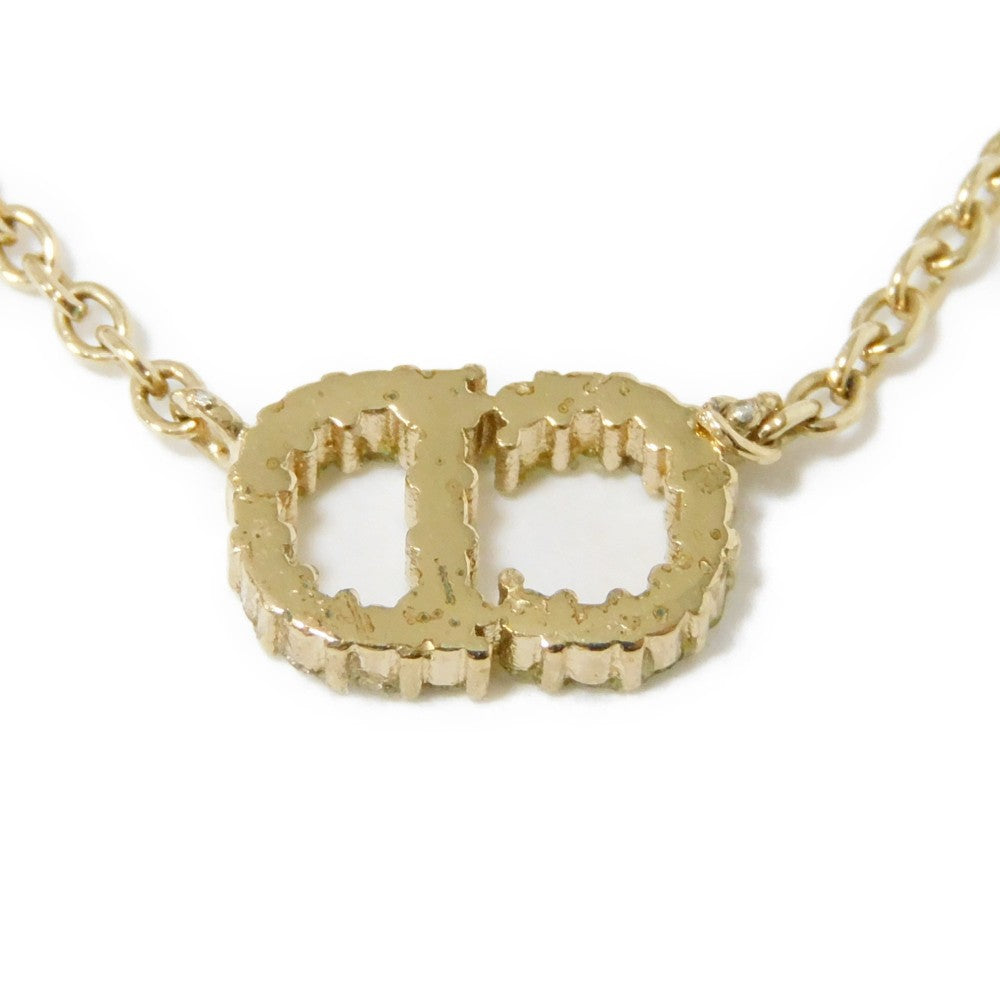 Dior Necklace N0717CDLCY_D301 Rhinestone x metal clear CD logo Claire Dee Lune