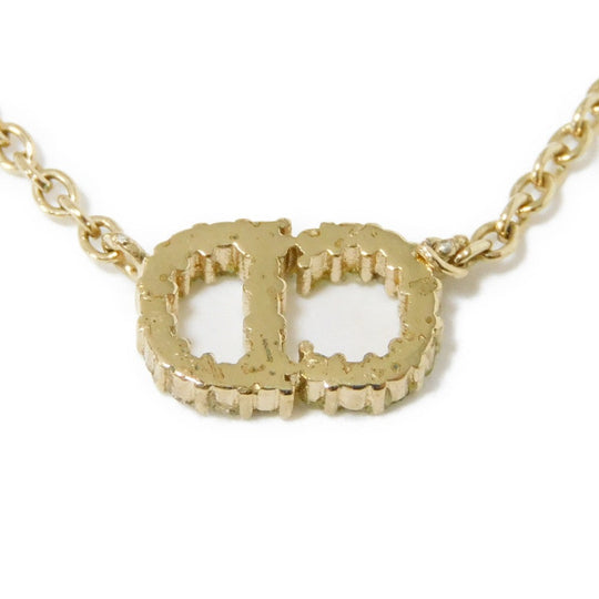 Dior Necklace N0717CDLCY_D301 Rhinestone x metal clear CD logo Claire Dee Lune