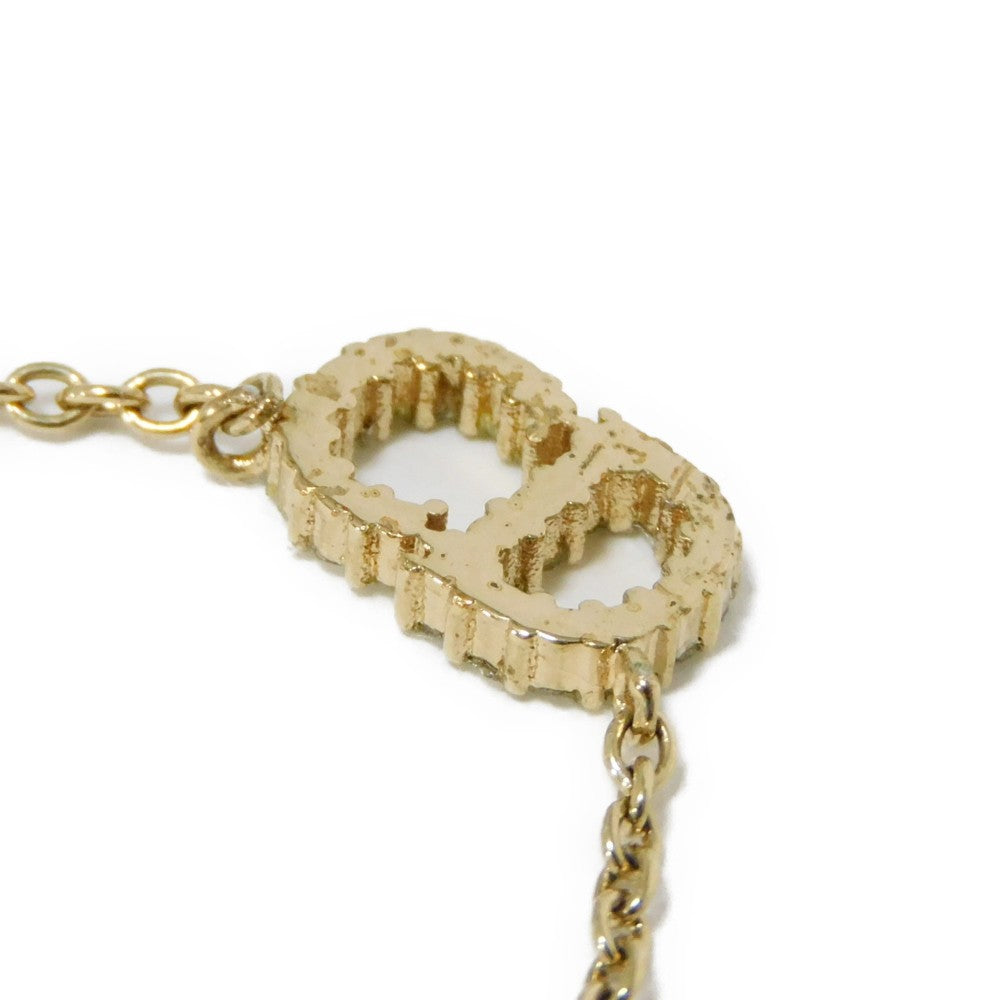 Dior Necklace N0717CDLCY_D301 Rhinestone x metal clear CD logo Claire Dee Lune