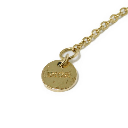 Dior Necklace N0717CDLCY_D301 Rhinestone x metal clear CD logo Claire Dee Lune