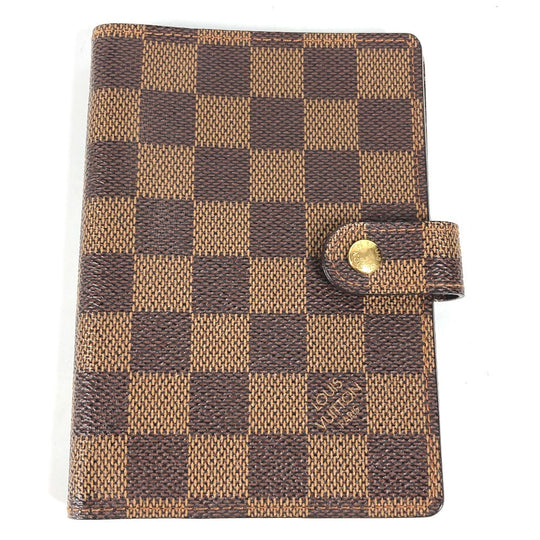 LOUIS VUITTON Notebook cover R20700 Damier canvas Brown Damier Agenda PM mens Used Authentic
