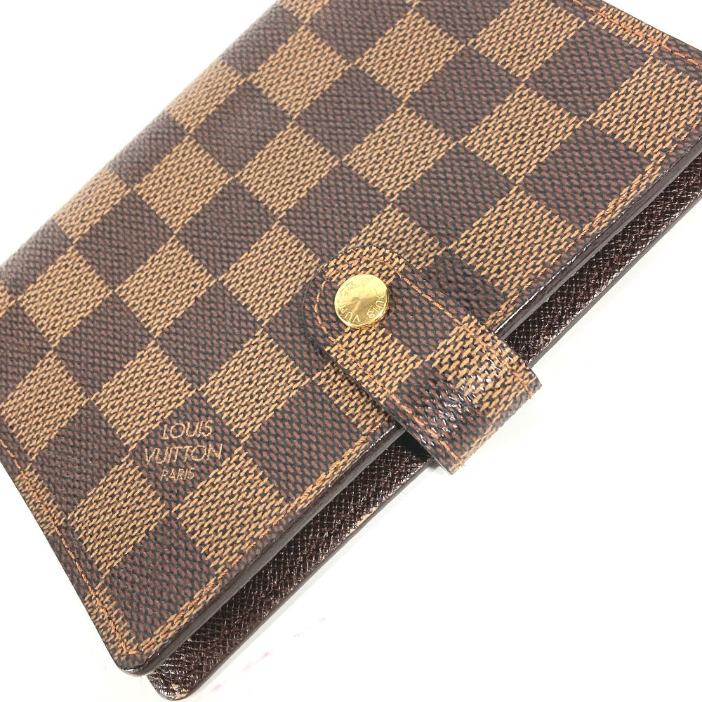 LOUIS VUITTON Notebook cover R20700 Damier canvas Brown Damier Agenda PM mens Used Authentic