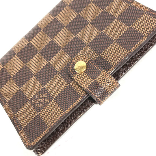 LOUIS VUITTON Notebook cover R20700 Damier canvas Brown Damier Agenda PM mens Used Authentic