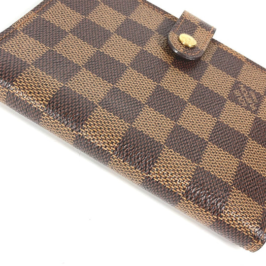 LOUIS VUITTON Notebook cover R20700 Damier canvas Brown Damier Agenda PM mens Used Authentic