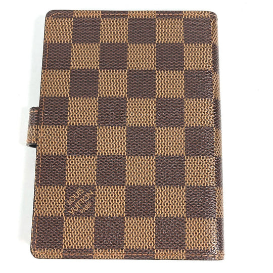 LOUIS VUITTON Notebook cover R20700 Damier canvas Brown Damier Agenda PM mens Used Authentic
