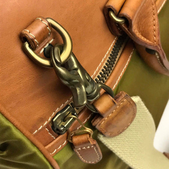 Felisi Handbag 20207 Nylon / leather khaki Men's Women Handbag unisex(Unisex) Used Authentic
