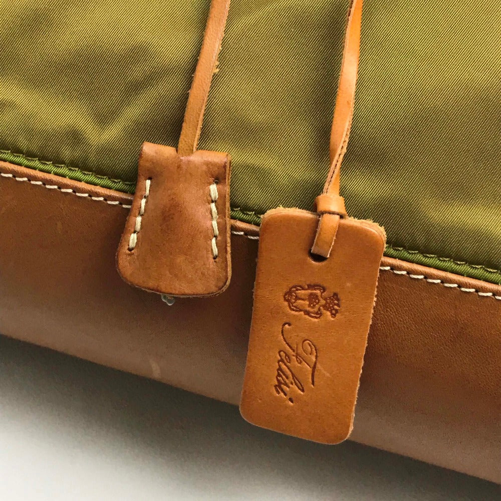 Felisi Handbag 20207 Nylon / leather khaki Men's Women Handbag unisex(Unisex) Used Authentic