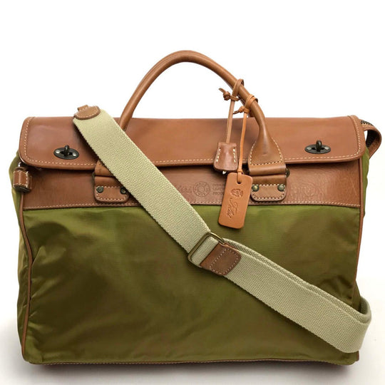 Felisi Handbag 20207 Nylon / leather khaki Men's Women Handbag unisex(Unisex) Used Authentic