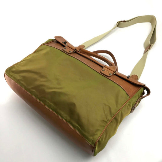 Felisi Handbag 20207 Nylon / leather khaki Men's Women Handbag unisex(Unisex) Used Authentic